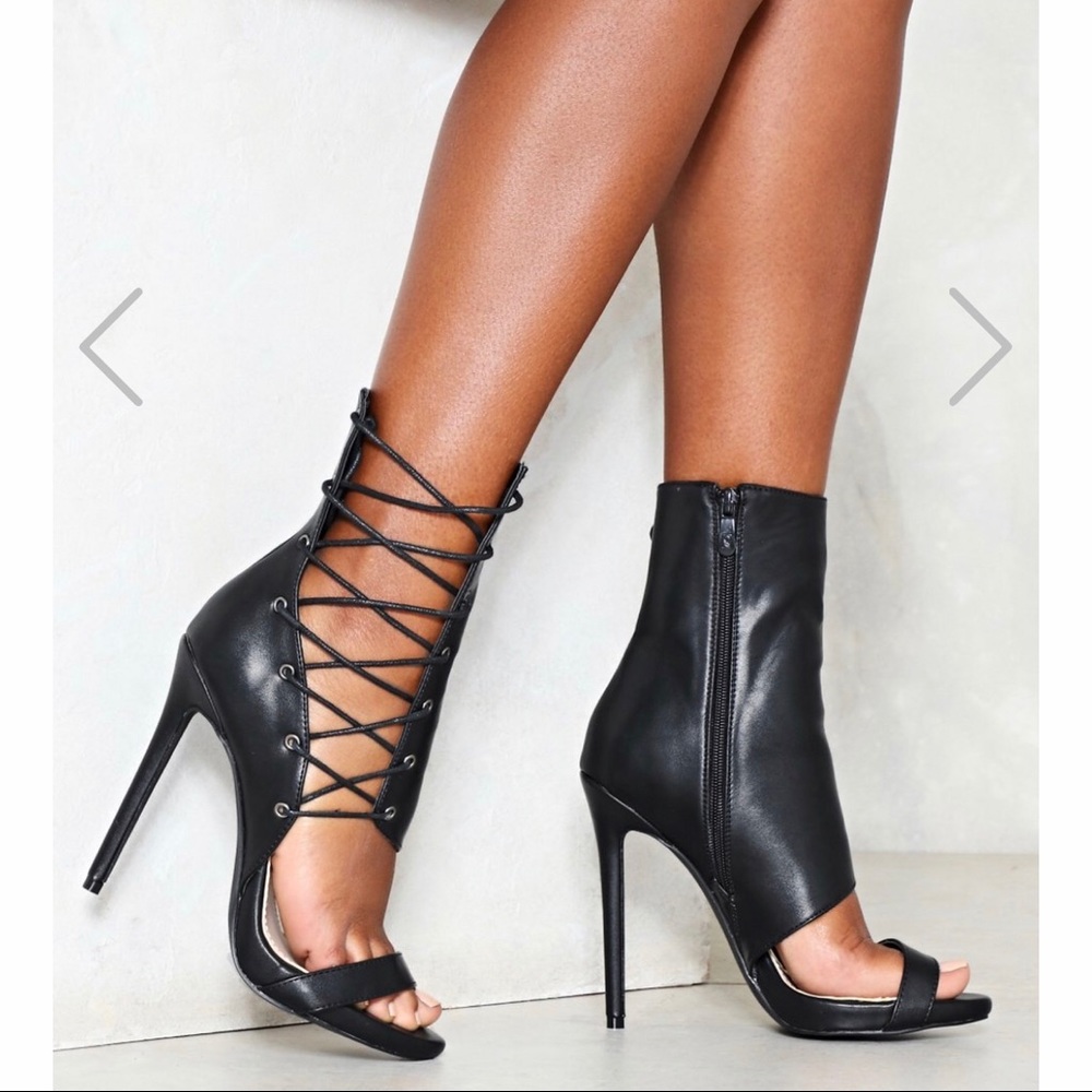 Nasty Gal lace up heels